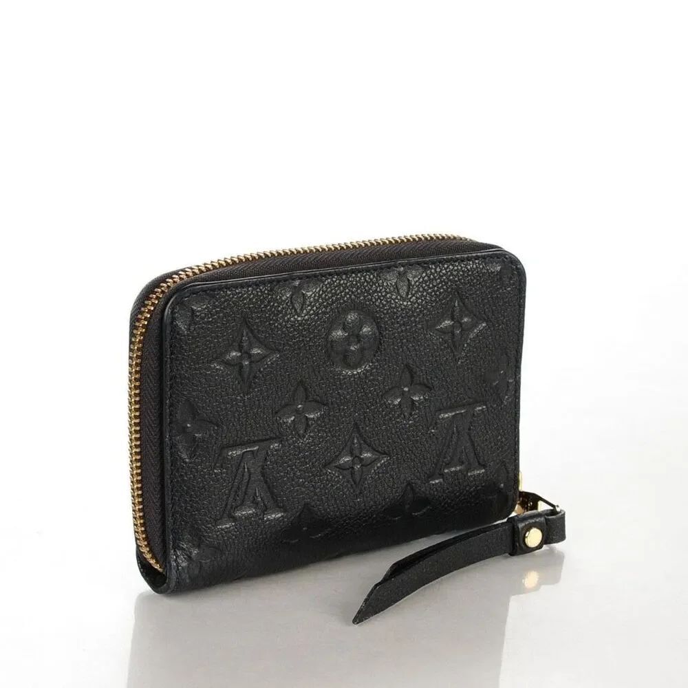 Louis Vuitton Secret Compact Zippy Wallet Black Monogram Empreinte Leather